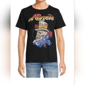 Poison Men's Black Graphic T-Shirt Size XL 2845AM